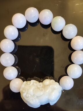 CERTIFIED Grade A Natural Jadeite Jade Pixiu Wealth Bracelet 64.9g